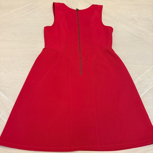 Sunny Girl Red A-Line Scoop Neck Midi Dress - Picture 5 of 8